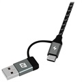 Câble Universel 4-en-1 Momax OneLink - USB-C, MicroUSB, USB 2.0 - 1.2m