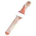 Bracelet Apple Watch 7/SE/6/5/4/3/2 en Silicone Moro - 45mm/44mm/42mm - Rouge / Camouflage