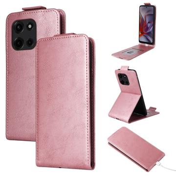 Étui à rabat vertical Motorola Edge (2025) avec support - Rose Doré
