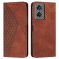 Étui Portefeuille Motorola Edge 50 Fusion avec fermeture magnétique à motif de losange