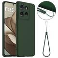 Coque Motorola Edge 50 en Silicone Liquide - Compatible MagSafe - Vert Foncé