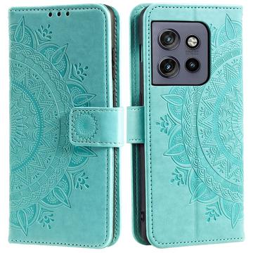 Étui Portefeuille Motorola Edge 50 Neo Mandala Série - Vert