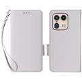 Étui Portefeuille Motorola Edge 50 Ultra/Moto X50 Ultra avec Fermeture Magnétique - Blanc
