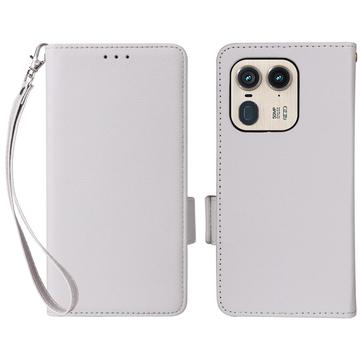 Étui Portefeuille Motorola Edge 50 Ultra/Moto X50 Ultra avec Fermeture Magnétique - Blanc