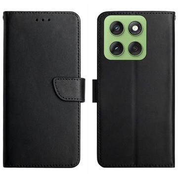 Étui Portefeuille Motorola Edge 60 Pro en Cuir avec Béquille - Noir