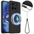 Coque Motorola Edge 60 Stylus en Silicone Liquide - Compatible MagSafe - Noire