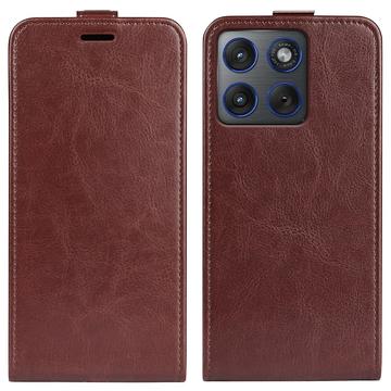 Étui à Rabat Vertical Motorola Edge 70 avec Porte-Cartes - Marron