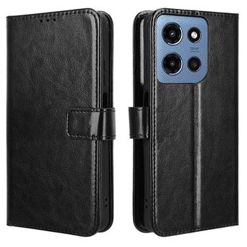 Étui Portefeuille Motorola Moto G (2025) avec Fermeture Magnétique - Noir