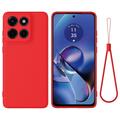 Coque Motorola Moto G Stylus 5G (2025) en silicone liquide avec dragonne
