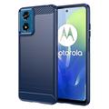 Coque Motorola Moto G04/G24 en TPU Brossé - Fibre de Carbone