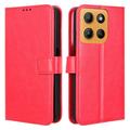 Étui Portefeuille Motorola Moto G15/G15 Power avec Fermeture Magnétique - Rouge