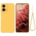 Coque Motorola Moto G35 en Silicone Liquide - Jaune