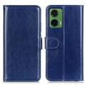Étui Portefeuille Motorola Moto G35 avec Fermeture Magnétique - Bleu