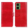 Étui Portefeuille Motorola Moto G35 avec Fermeture Magnétique - Rouge