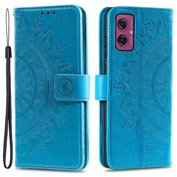 Étui Portefeuille Motorola Moto G55 Mandala Série - Bleu