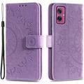 Étui Portefeuille Motorola Moto G55 Mandala Série - Violet
