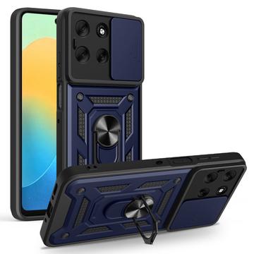 Coque Hybride Motorola Moto G56 à Anneau Rotatif avec Protection pour Appareil Photo