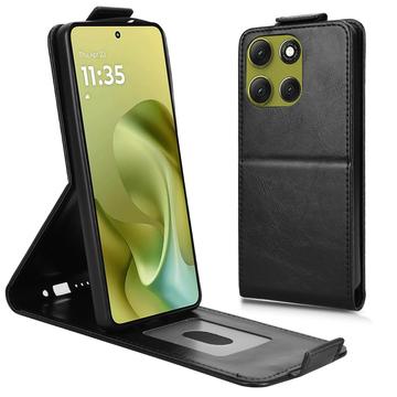 Étui à rabat vertical Motorola Moto G86 Power avec support - Noir