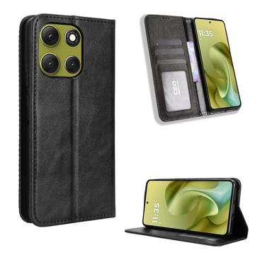 Étui Portefeuille Motorola Moto G86 avec Fermeture Magnétique Rétro