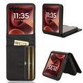 Étui en fibre de carbone Motorola Razr 60 Ultra FlexCard avec fentes pour cartes - Noir
