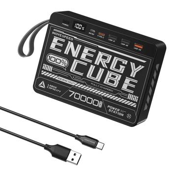 Movespeed Z70 Banque d\'alimentation à charge rapide 70000mAh - 22.5W - Noir