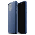 Coque en Cuir iPhone 11 Pro Premium Mujjo - Bleu