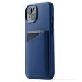 Coque en Cuir iPhone 11 Pro Max Mujjo Wallet - Bleu