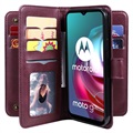 Étui Portefeuille Motorola Moto G10/Moto G30 - Multi-Card Slot - Vin Rouge