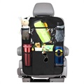Organisateur Multi-Poches pour Siège Arrière de Voiture avec Support de Tablette - Noir