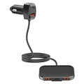 Multi-Port Rapide Chargeur de Voiture avec Rallonge SC02M - 3x USB, 2x USB-C - 60W