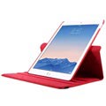 Étui iPad Pro 12.9 Rotatif Polyvalent avec Sangle Élastique - Rouge