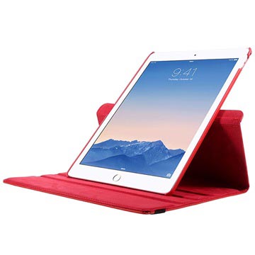 Étui iPad Pro 12.9 Rotatif Polyvalent avec Sangle Élastique - Rouge