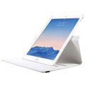 Étui iPad Pro 12.9 Rotatif Polyvalent avec Sangle Élastique - Blanc