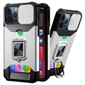 Coque Hybride iPhone 11 Pro Multifonction 4-en-1 - Argenté