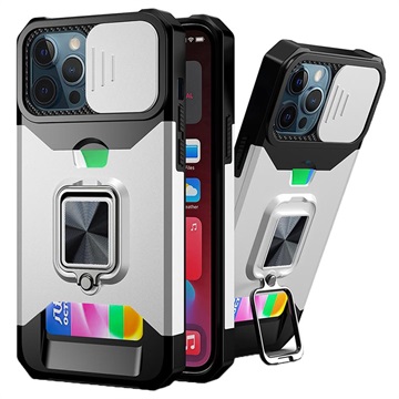 Coque Hybride iPhone 11 Pro Multifonction 4-en-1 - Argenté