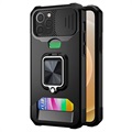 Coque Hybride iPhone 12/12 Pro Multifonction 4-en-1 - Noire