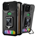 Coque Hybride iPhone 13 Mini Multifonction 4-en-1 - Noire