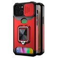 Coque Hybride iPhone 13 Mini Multifonction 4-en-1 - Rouge