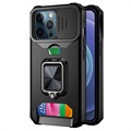 Coque Hybride iPhone 13 Pro Multifonction 4-en-1 - Noire