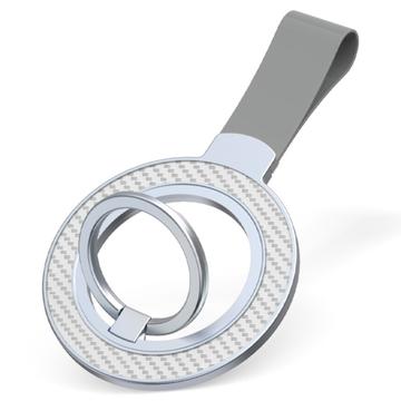 Porte-bagues magnétique multifonctionnel avec sangle - blanc