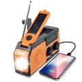 Radio d'urgence solaire multifonctionnelle à manivelle avec SOS, banque d'énergie, lampe de poche HY-068