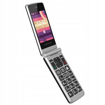 MyPhone Tango LTE Flip Phone avec boutons SOS et ICE Safety - Noir / Argent