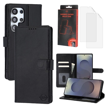 Étui Portefeuille Samsung Galaxy S25 Ultra en Cuir MyTPhone CardMate - Noir