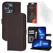 Étui Portefeuille iPhone 13 Pro Max/12 Pro Max en Cuir MyTPhone CardMate - Marron foncé