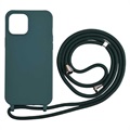 Coque iPhone 12 Mini en TPU - Série Necklace - Vert Foncé