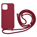 Coque iPhone 12/12 Pro en TPU - Série Necklace - Rouge