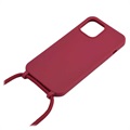 Coque iPhone 12/12 Pro en TPU - Série Necklace - Rouge