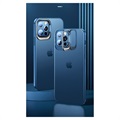 Coque Hybride pour iPhone 12 Pro Max avec Béquille Cachée - Bleu / Transparente