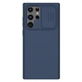 Coque Hybride Samsung Galaxy S22 Ultra 5G Nillkin CamShiled Silky - Bleue