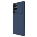 Coque Hybride Samsung Galaxy S22 Ultra 5G Nillkin CamShiled Silky - Bleue